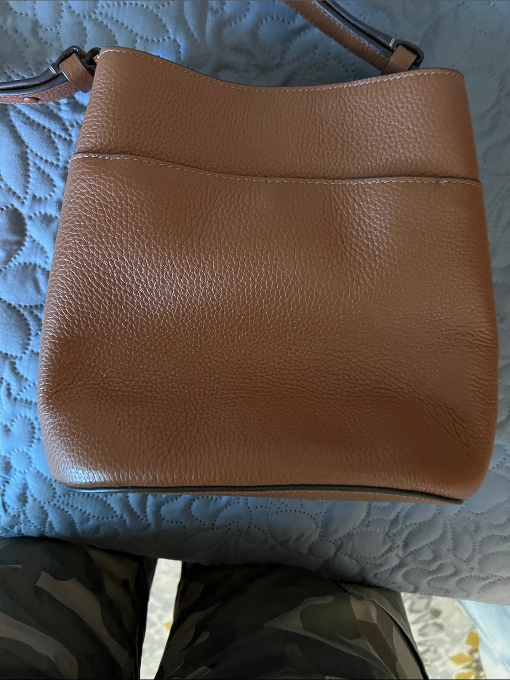 kate spade Brown Pebbled Leather Crossbody with Gold Logo - Picture 5 of 5